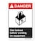 Signmission ANSI Danger, Aluminum, 10" x 7", Landscape, Use Lockout Before Working On Equipment OS-DS-A-710-L-19896 - alternate 1